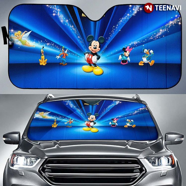 Disney Mickey Mouse Minnie Donald Duck Tinker Bell Pluto Goofy Driving For Cartoon Lover