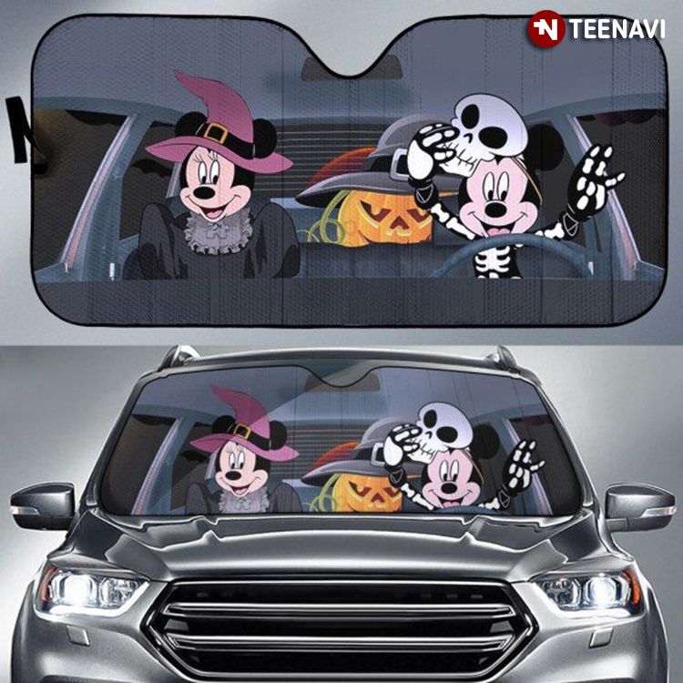 Halloween With Mickey Mouse And Minnie Driving Funny Cartoon