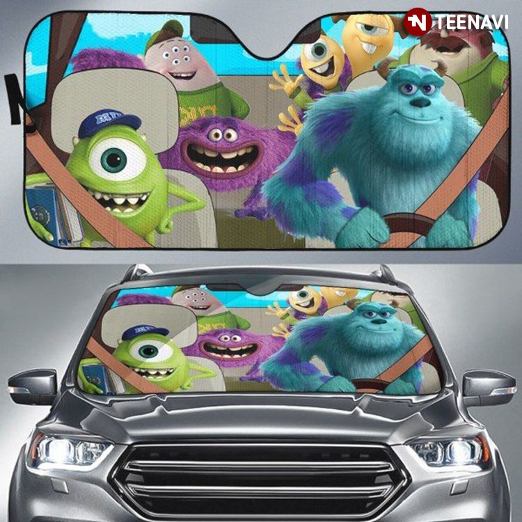 Monsters University Mike Wazowski Sulley Enjoy Happy Driving For Cartoon Lover
