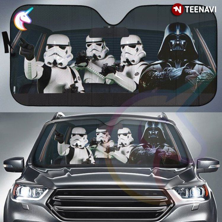 Star Wars Driving Darth Vader And Stormtrooper