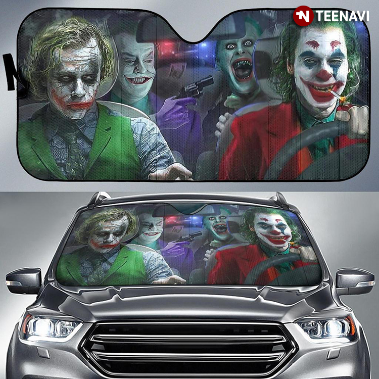Joker Driving A Car For Halloween Season