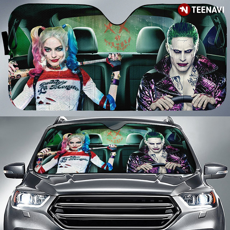 Harley Quinn And Joker With Mad Love Driving
