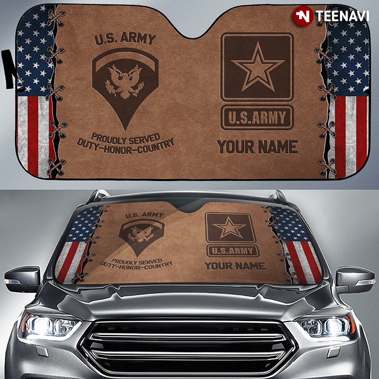 Personalized US Army Driving Proudly Served Custom Your Name