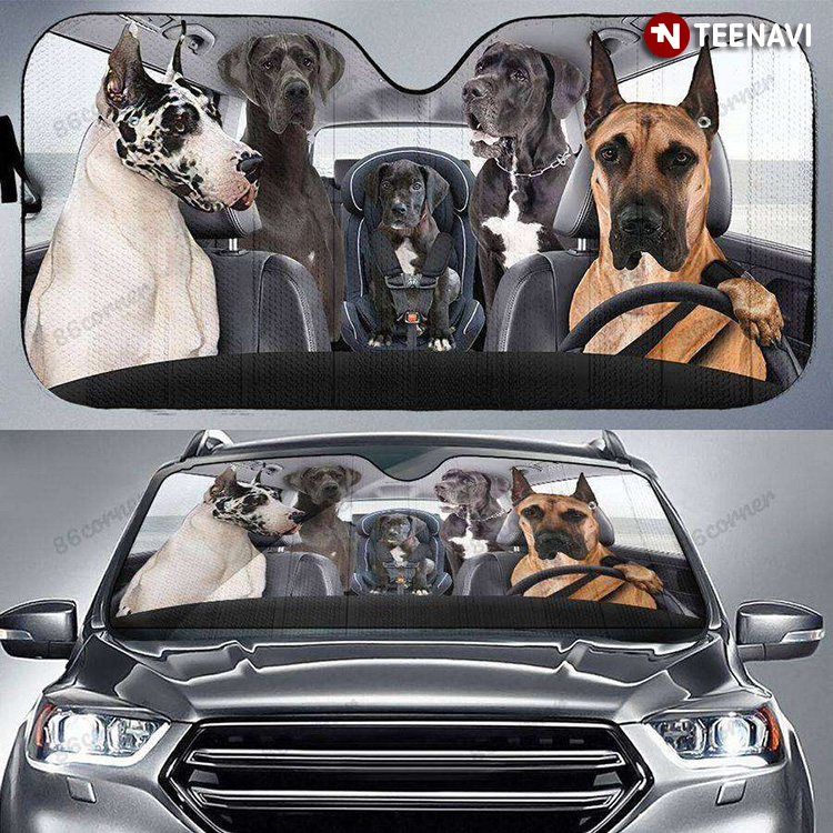 We Are Great Dane Family Driving For Dog Lover
