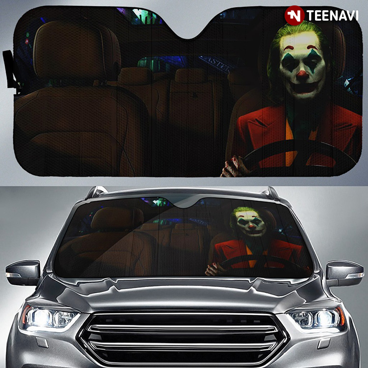 Joker Driving A Car Alone In Halloween Night