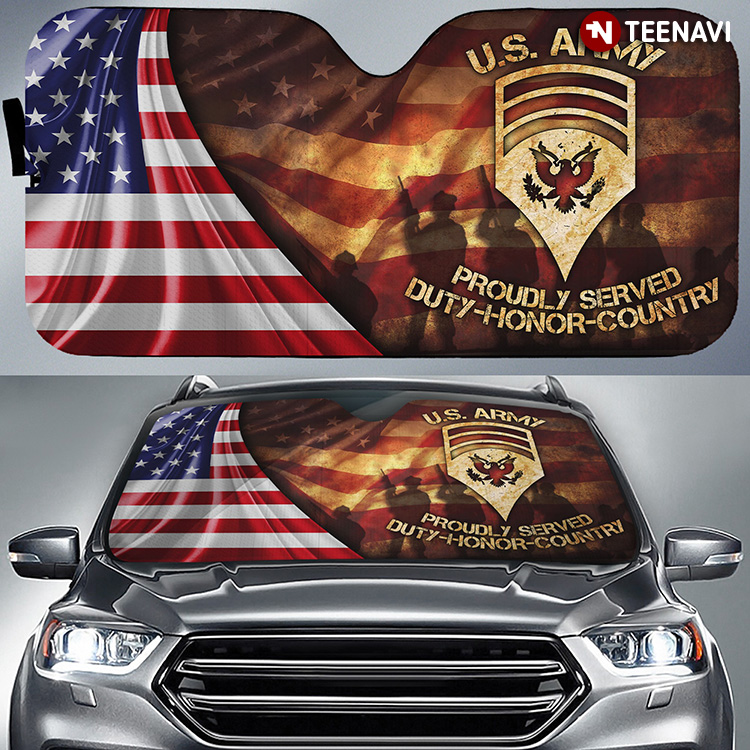 US Army American Flag Driving Duty Honor Country