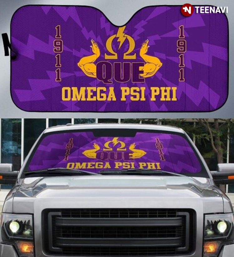 Que Omega Psi Phi Fraternity Driving Logo