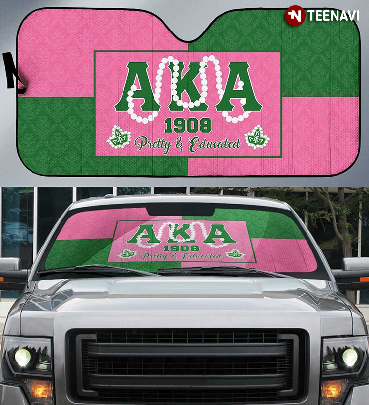 Alpha Kappa Alpha Sorority Pretty And Educated Driving Logo