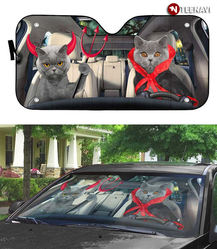 Dracula Cat Couple Driving Car For Cat Lover