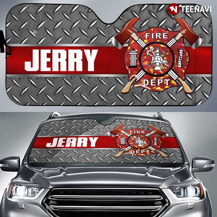 Personalized Fire Department Fireman Red Driving Logo With Custom Name