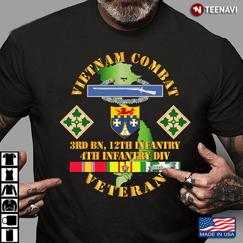 3rd BN 12th Infantry 4th Infantry DIV Veteran Viet Nam Combat