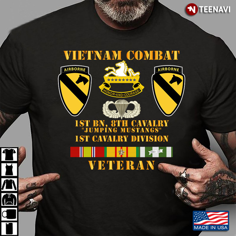 Airborne Viet Nam Combat 8th Cavalry Jumping Mustangs Veteran