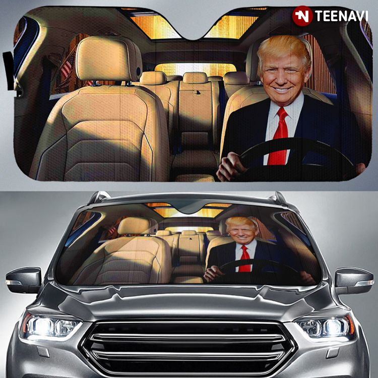 Kdshjdgwes56 Trump for President 2020 Keep America Great Sun Shade Visor Shield Cover Universal Fit Keep Your Vehicle Cool,Uv Sun and Heat Reflector 