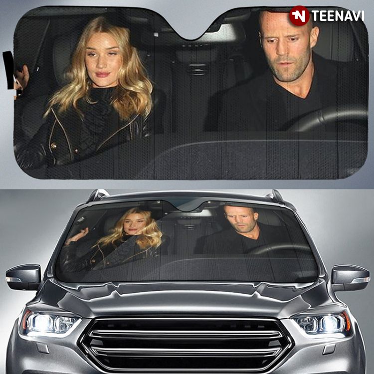 Rosie Huntington Jason Statham Driving Date Night Out