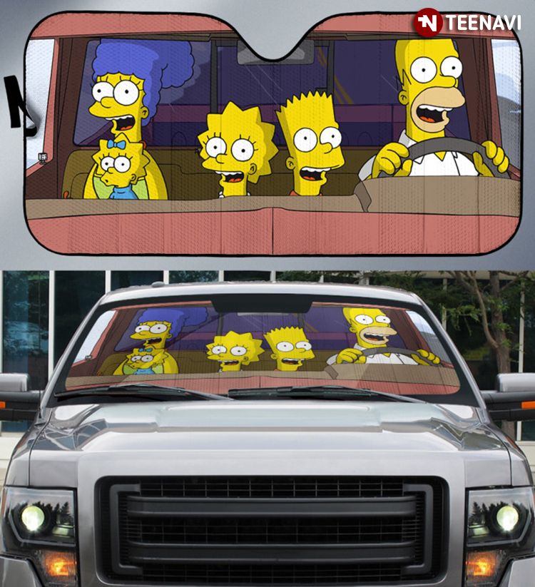 The Simpsons Family Driving For Weekend