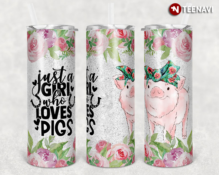 Cute I'm Just A Girl Who Loves Pigs Pinky For Animal Lover