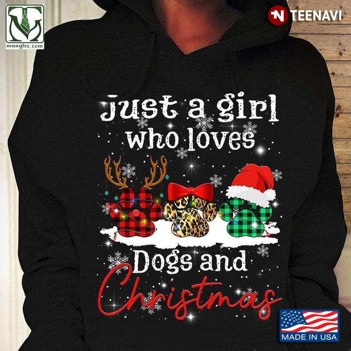 Just A Girl Who Loves Dogs And Christmas Leopard