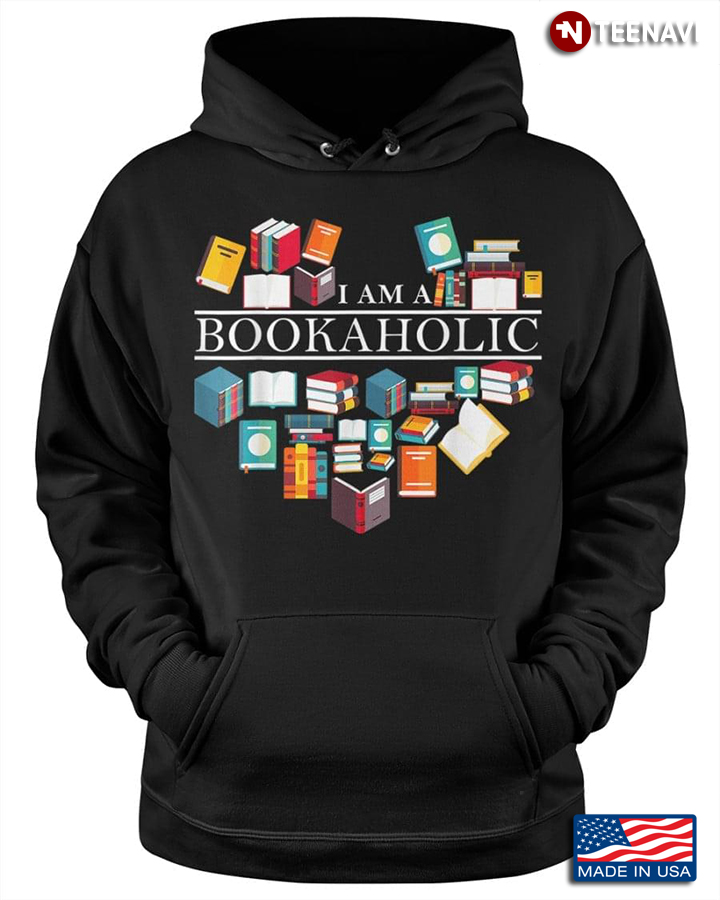 I Am A Bookaholic Books Heart for Book Lover