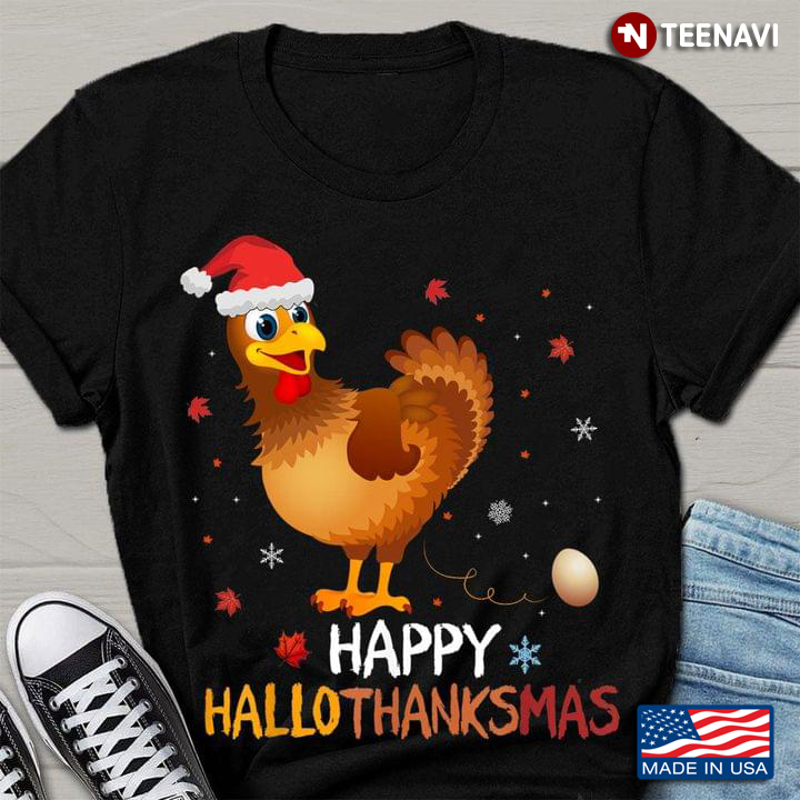 Happy HalloThanksMas Funny Chicken With Egg