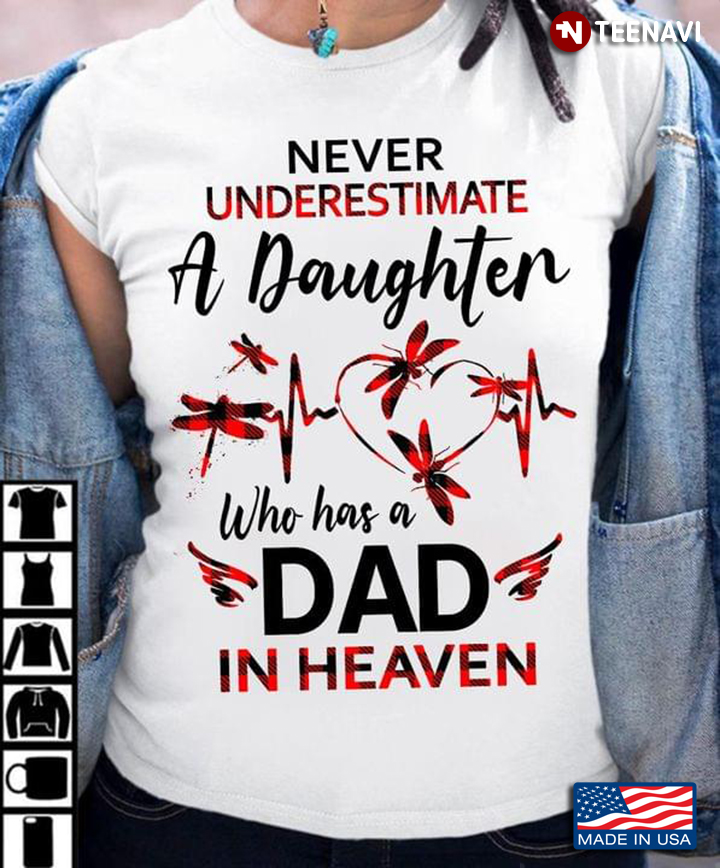 Never Underestimate A Daughter Who Has A Dad In Heaven