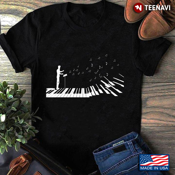 Conductor With Piano And Music Notes for Music Lover