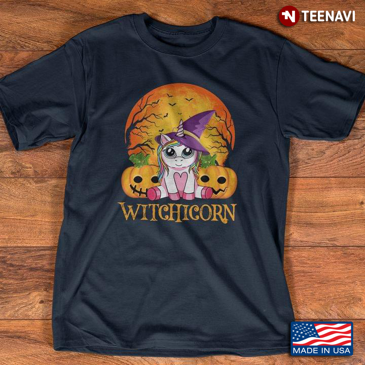 Witchicorn Unicorn With Pumpkins for Halloween