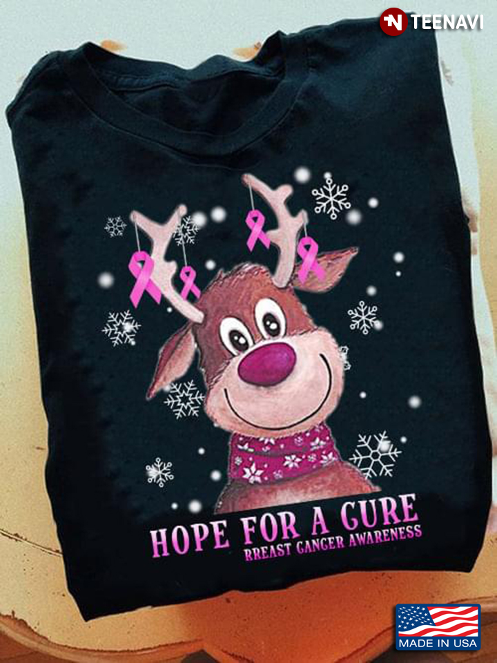 Hope For The Cure Breast Cancer Awareness Reindeer for Christmas