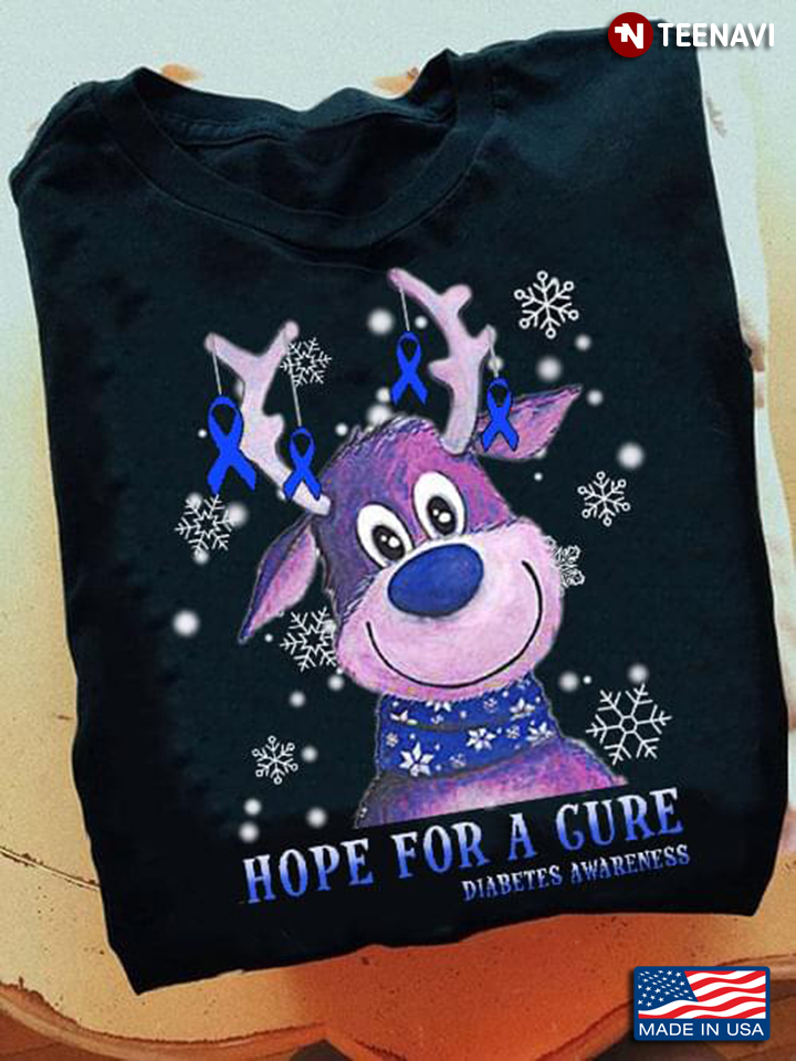 Hope For A Cure Diabetes Awareness Reindeer for Christmas