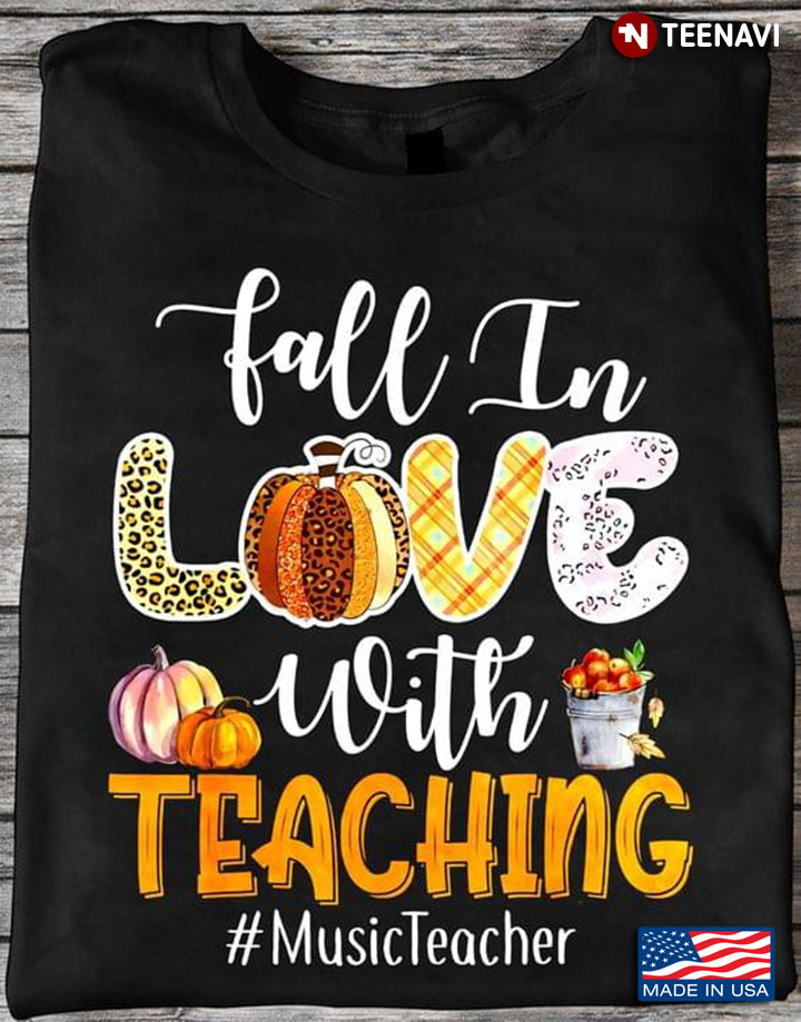 Fall In Love With Teaching Music Teacher Pumpkin Leopard