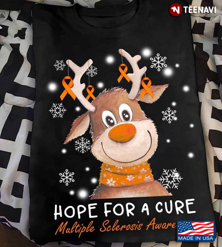 Hope For A Cure Multiple Sclerosis Awareness Reindeer for Christmas