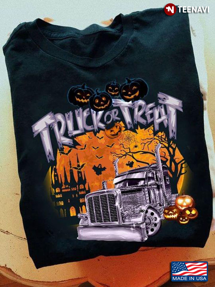 Truck Or Treat Funny Trucker for Halloween