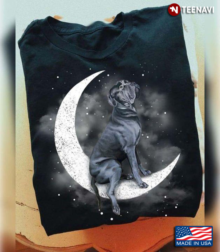 Cane Corso Sits On The Moon for Dog Lover
