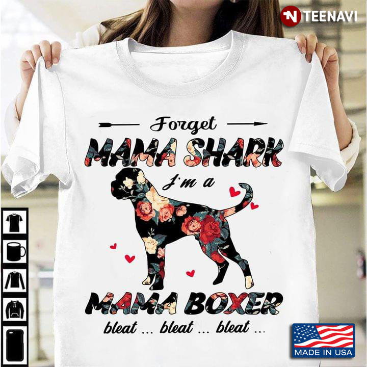 Floral Boxer Forget Mama Shark I'm A Mama Boxer for Dog Lover