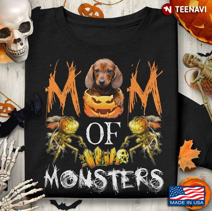 Mom Of Monsters Dachshund Puppy for Halloween
