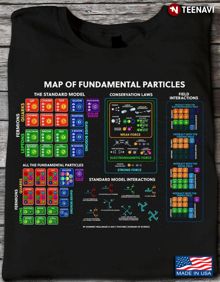Map Of Fundamental Particles for Physics Lover