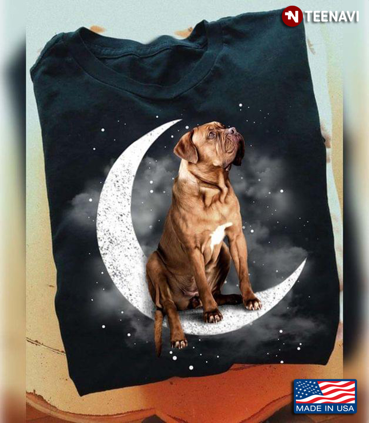 Dogue de Bordeaux Sits On The Moon for Dog Lover