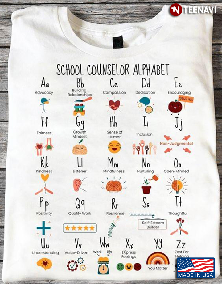School Counselor Alphabet Funny Alphabet Gifts for School Counselor