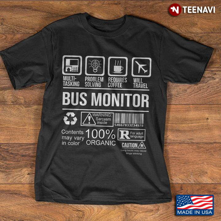 Bus Monitor Multi Tasking Problem Solving Requires Coffee Will Travel