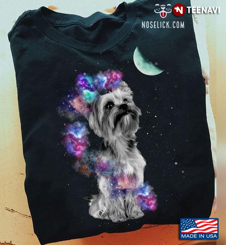 Lovely Yorkshire Terrier And The Night Moon for Dog Lover