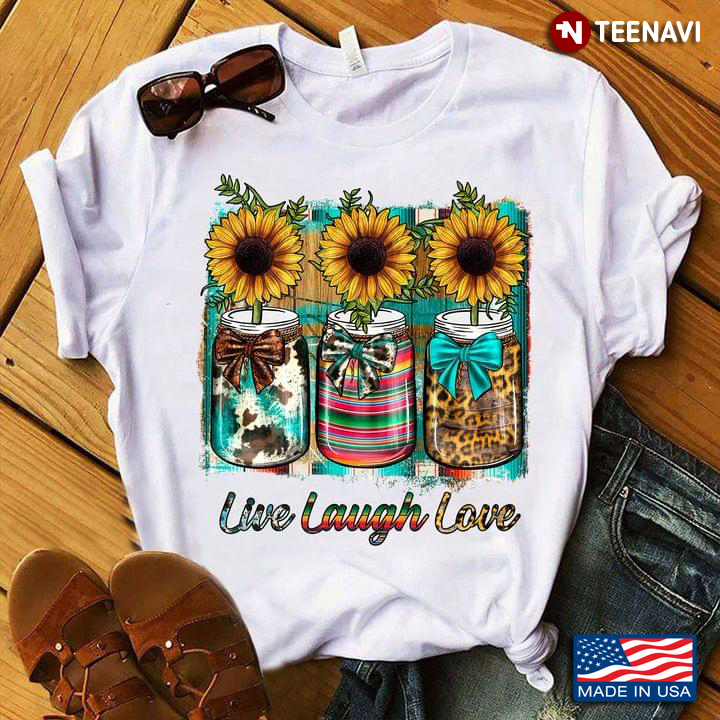 Live Laugh Love Sunflowers Leopard