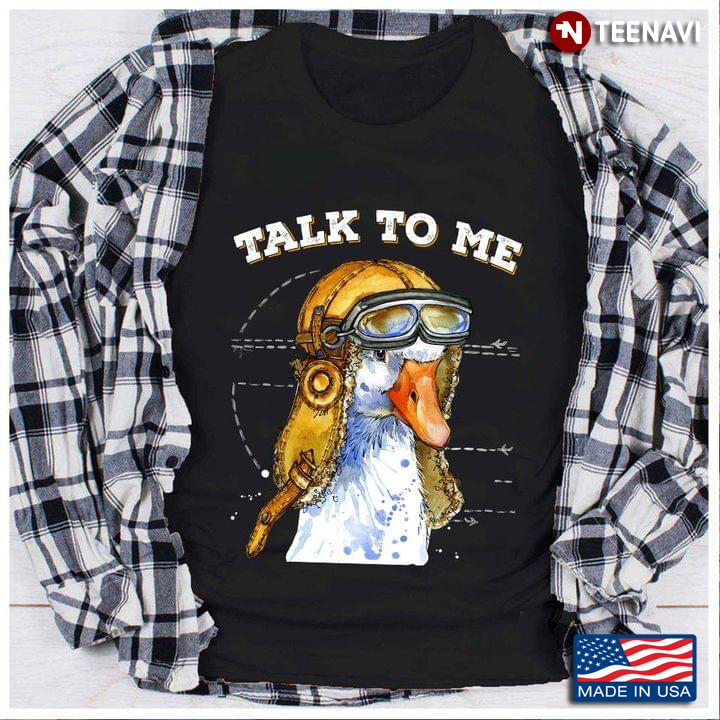 Talk To Me Funny Goose With Aviator Hat