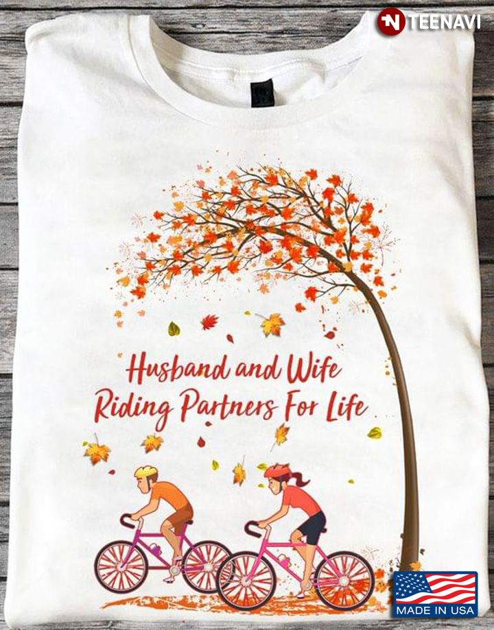 Cycling Husband And Wife Riding Partners For Life