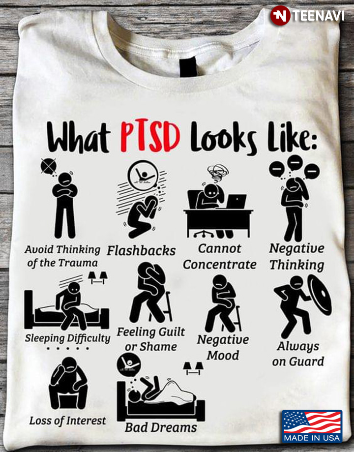 What PTSD Looks Like Avoid Thinking Of The Trauma Flashbacks Cannot Concentrate Negative Thinking
