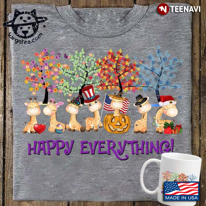 Giraffes Happy Everything Easter Independence Day Halloween Thanksgiving Chritsmas