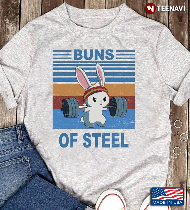 Buns Of Steel Fitness Rabbit Bunny Lover Gym Workout Easter Poster