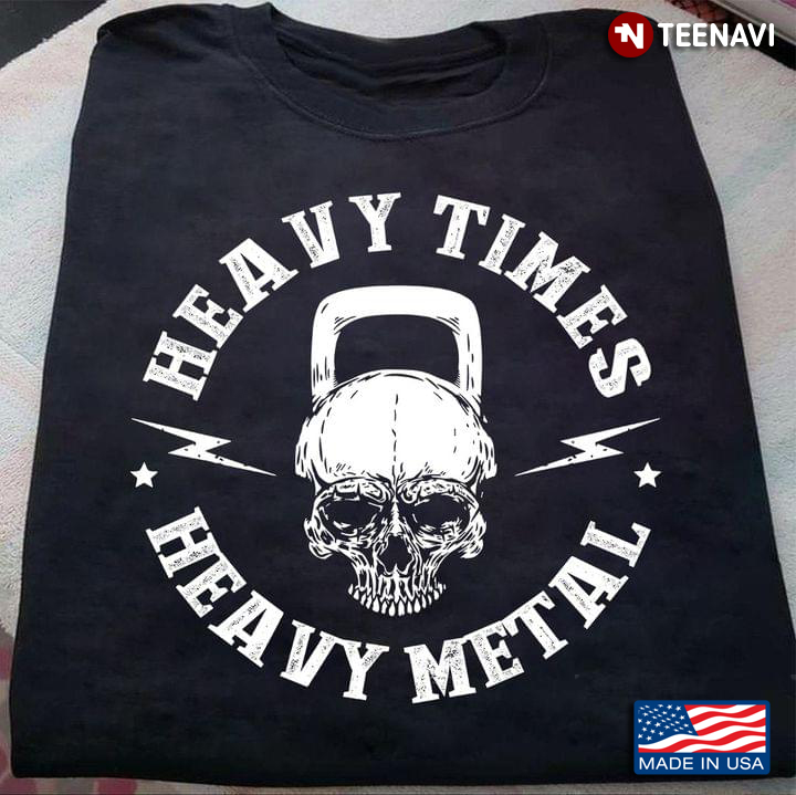 Skull Lifting Weights Heavy Times Heavy Metal