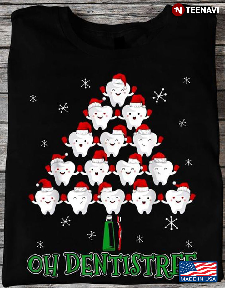 Oh Dentistree Funny Teeth With Santa Hats for Christmas