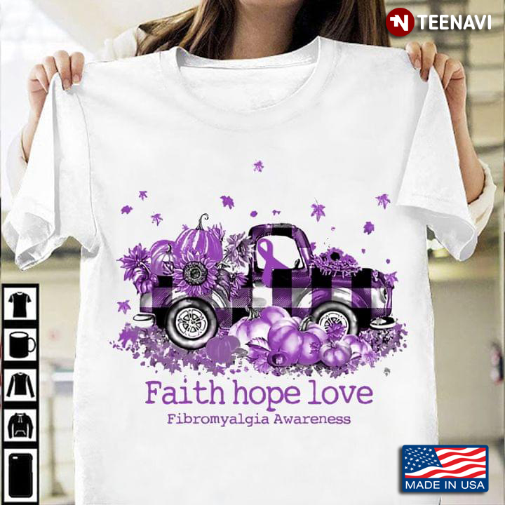Faith Hope Love Fibromyalgia Awareness Purple Ribbon And Car