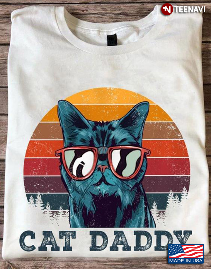 Vintage Cat Daddy Funny Cat Lover Father’s Day