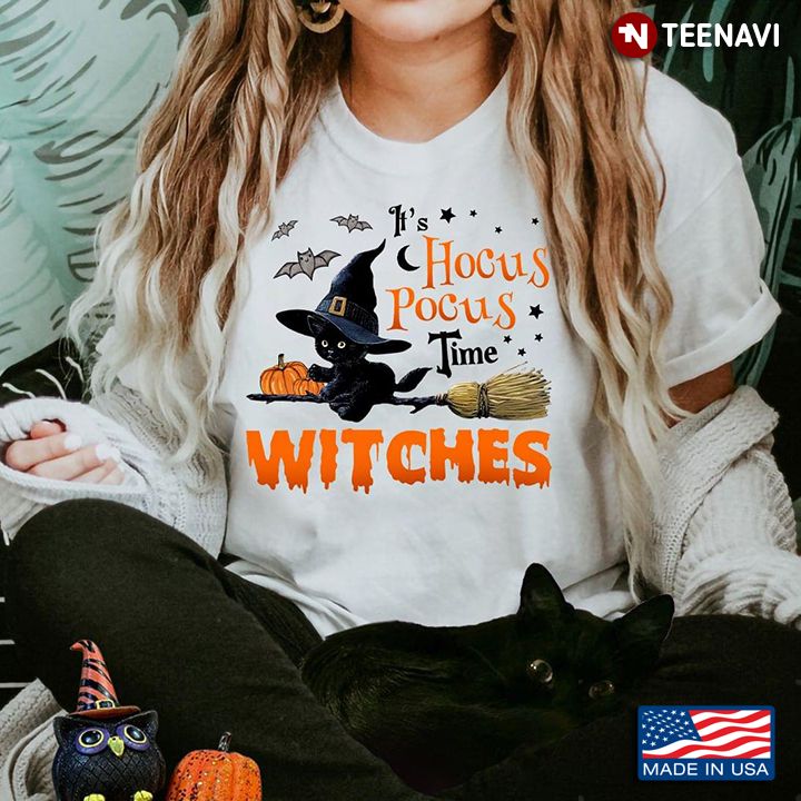 It’s Hocus Pocus Time Witches Baby Black Cat Witch